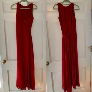 Red Joanna August Sarah (Long) Bridesmaid Dress